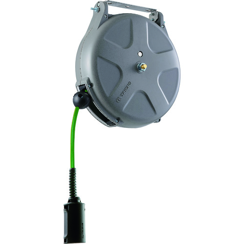トラスコ中山 TRIENS 導電エアーホースリール 内径6.5×外径10mm ホース全長10m グレー(ご注文単位1台)【直送品】