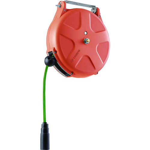 トラスコ中山 TRIENS 導電エアーホースリール 内径6.5×外径10mm ホース全長10m オレンジ(ご注文単位1台)【直送品】