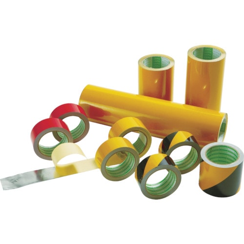 トラスコ中山 日東エルマテ 粗面反射テープ 100mmx10m イエロー(ご注文単位1巻)【直送品】