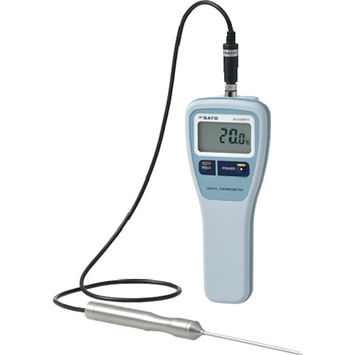 トラスコ中山 佐藤 防水型デジタル温度計SK-270WP-K(S270WP-01センサ付き)フック穴なし(8078-40)(ご注文単位1台)【直送品】