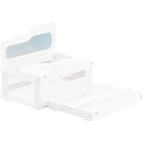 トラスコ中山 サンコー フタ一体型折りたたみコンテナー 559130 マドコンライトC-30Bホワイト(ご注文単位1個)【直送品】