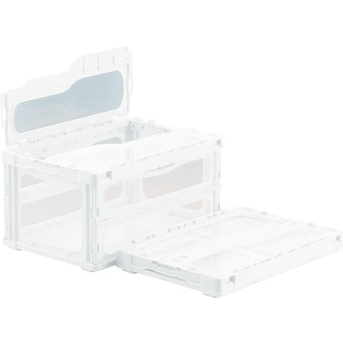 トラスコ中山 サンコー フタ一体型折りたたみコンテナー 559150 マドコンライトC-40Bホワイト(ご注文単位1個)【直送品】