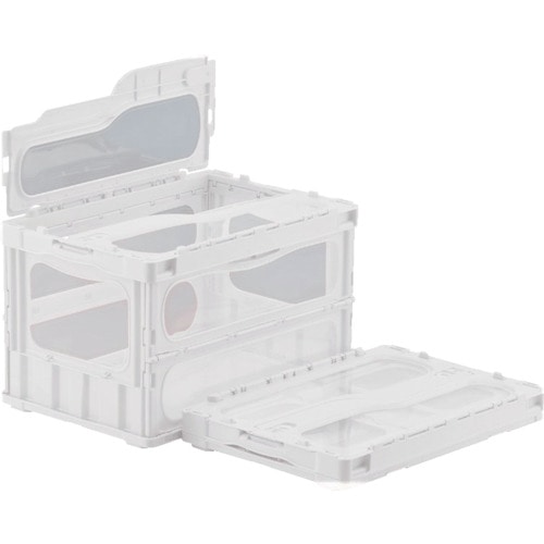 トラスコ中山 サンコー フタ一体型折りたたみコンテナー 559110 マドコンライトC-50Bホワイト(ご注文単位1個)【直送品】