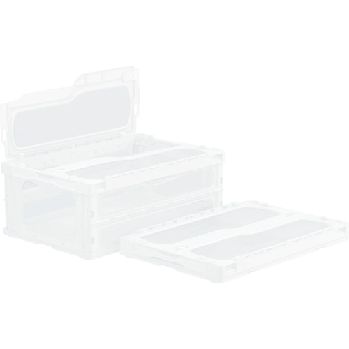 トラスコ中山 サンコー フタ一体型折りたたみコンテナー 559200 マドコンライトC-55Bホワイト(ご注文単位1個)【直送品】