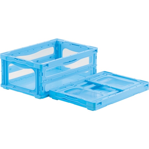 トラスコ中山 サンコー 折りたたみコンテナー 559140 マドコンライトO-30Bブルー(ご注文単位1個)【直送品】