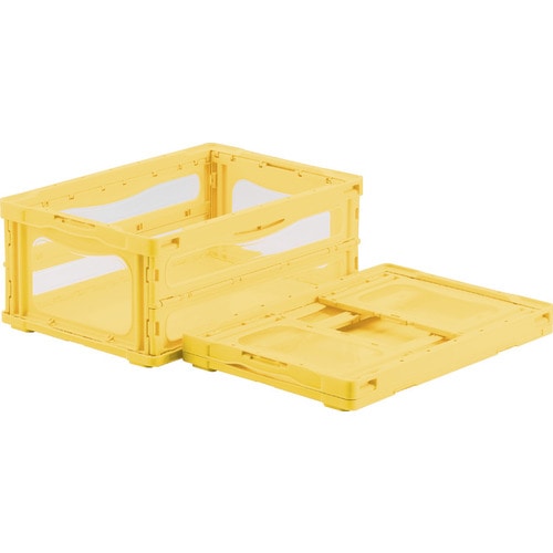 トラスコ中山 サンコー 折りたたみコンテナー 559140 マドコンライトO-30Bイエロー(ご注文単位1個)【直送品】