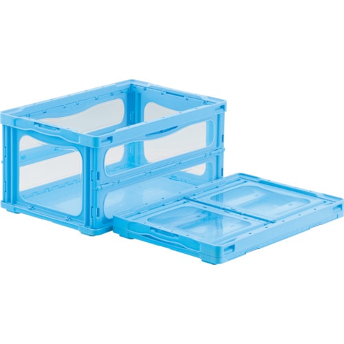 トラスコ中山 サンコー 折りたたみコンテナー 559160 マドコンライトO-40Bブルー(ご注文単位1個)【直送品】