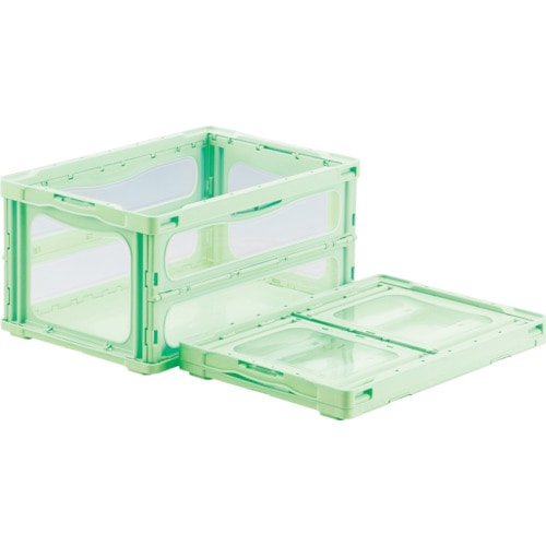 トラスコ中山 サンコー 折りたたみコンテナー 559160 マドコンライトO-40Bグリーン(ご注文単位1個)【直送品】