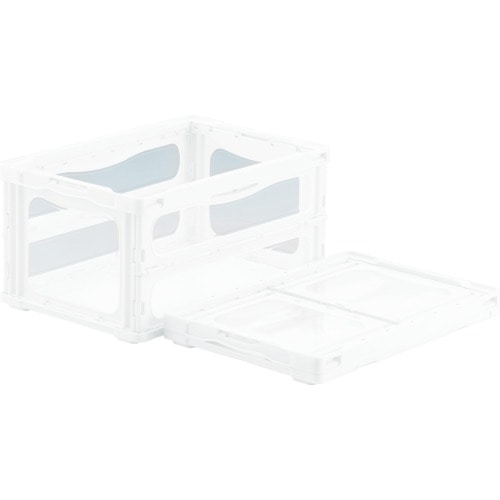 トラスコ中山 サンコー 折りたたみコンテナー 559160 マドコンライトO-40Bホワイト(ご注文単位1個)【直送品】