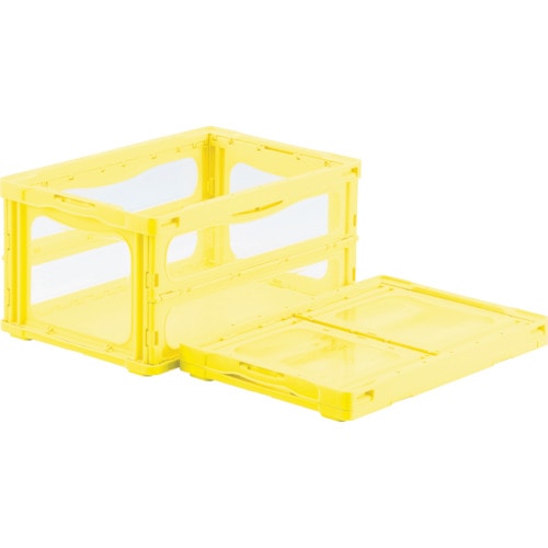 トラスコ中山 サンコー 折りたたみコンテナー 559160 マドコンライトO-40Bイエロー(ご注文単位1個)【直送品】