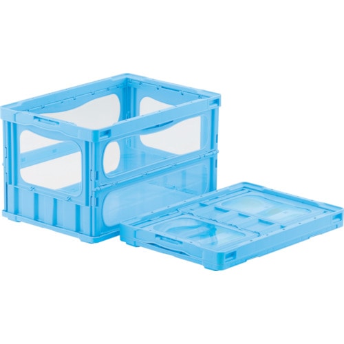 トラスコ中山 サンコー 折りたたみコンテナー 559120 マドコンライトO-50Bブルー(ご注文単位1個)【直送品】