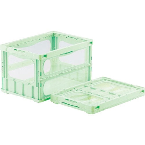 トラスコ中山 サンコー 折りたたみコンテナー 559120 マドコンライトO-50Bグリーン(ご注文単位1個)【直送品】
