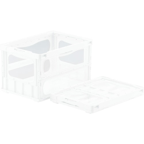 トラスコ中山 サンコー 折りたたみコンテナー 559120 マドコンライトO-50Bホワイト(ご注文単位1個)【直送品】