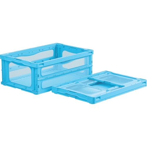 トラスコ中山 サンコー 折りたたみコンテナー 559210 マドコンライトO-55Bブルー(ご注文単位1個)【直送品】