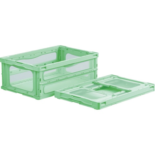 トラスコ中山 サンコー 折りたたみコンテナー 559210 マドコンライトO-55Bグリーン(ご注文単位1個)【直送品】