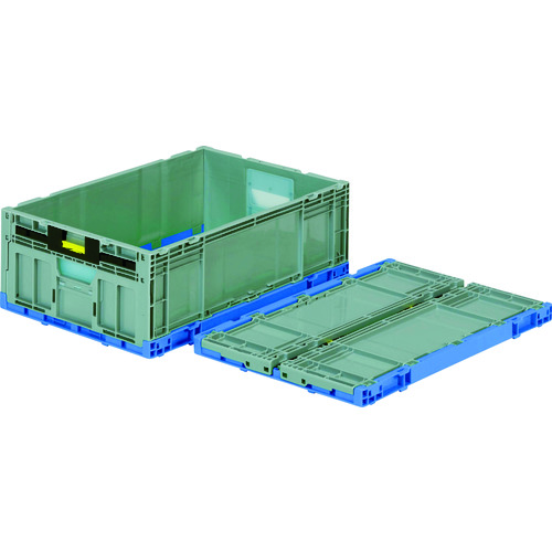トラスコ中山 サンコー 折りたたみコンテナー 558400 オリコンEP27B-SWブルー/ライトグレー(ご注文単位1個)【直送品】