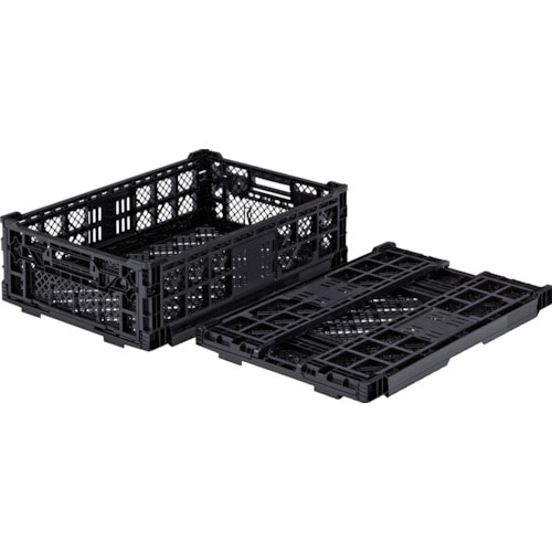 トラスコ中山 サンコー 折りたたみコンテナー 556270 オリコンEP33A-B黒(ご注文単位1個)【直送品】