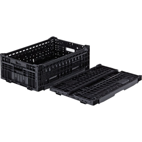 トラスコ中山 サンコー 折りたたみコンテナー 556230 オリコンEP39A黒(ご注文単位1個)【直送品】