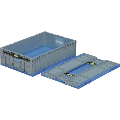 トラスコ中山 サンコー 折りたたみコンテナー 558460 オリコンEP39B-SWブルー/ライトグレー(ご注文単位1個)【直送品】