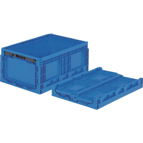 トラスコ中山 サンコー 折りたたみコンテナー 558300 オリコンEP42Bブルー(ご注文単位1個)【直送品】