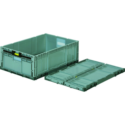 トラスコ中山 サンコー 折りたたみコンテナー 558390 オリコンEP49B-SWグレー/ライトグレー(ご注文単位1個)【直送品】