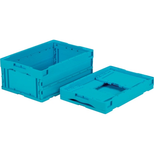 トラスコ中山 サンコー 折りたたみコンテナー 559870 オリコンM30B ライトブルー(ご注文単位1個)【直送品】