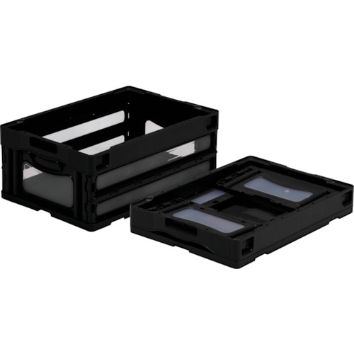 トラスコ中山 サンコー 折りたたみコンテナー 559050 マドコンOー30Bブラック(ご注文単位1個)【直送品】