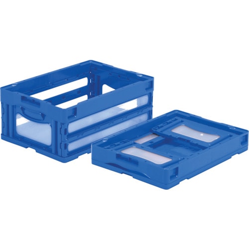 トラスコ中山 サンコー 折りたたみコンテナー 559050 マドコンOー30Bブルー(ご注文単位1個)【直送品】