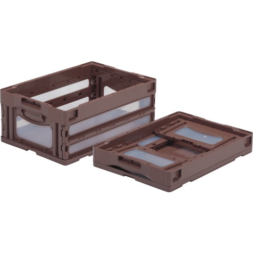 トラスコ中山 サンコー 折りたたみコンテナー 559050 マドコンOー30Bブラウン(ご注文単位1個)【直送品】