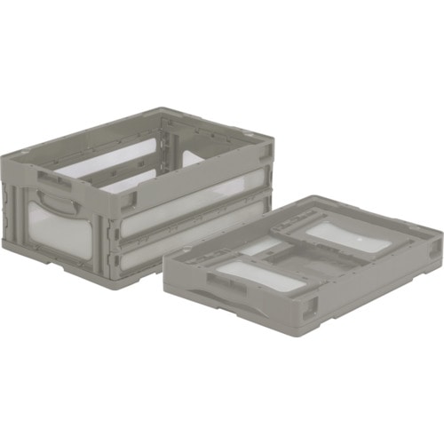 トラスコ中山 サンコー 折りたたみコンテナー 559050 マドコンOー30B ライトグレー(ご注文単位1個)【直送品】