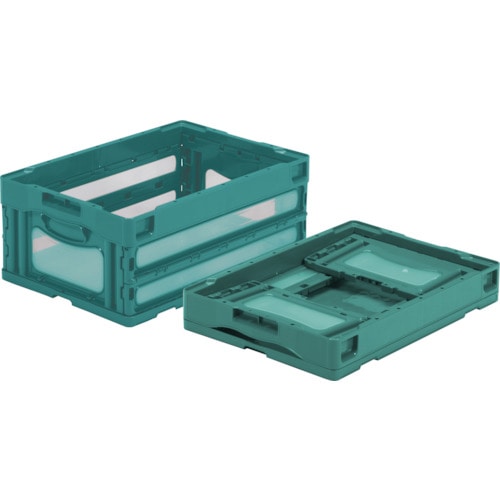 トラスコ中山 サンコー 折りたたみコンテナー 559050 マドコンOー30Bグリーン(ご注文単位1個)【直送品】