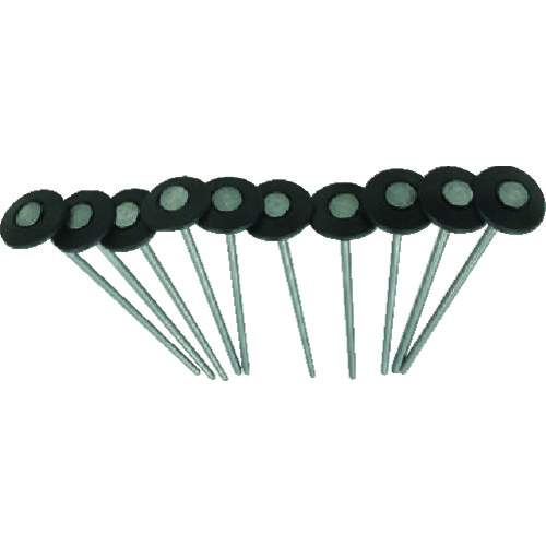 トラスコ中山 TRUSCO シート用押さえ鉄釘 押さえパットセットタイプ 15cm 10本(ご注文単位1袋)【直送品】