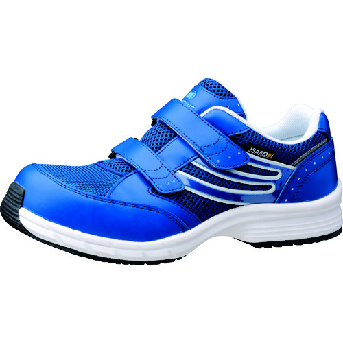 トラスコ中山 ミドリ安全 耐滑・先芯入りスニーカー SLS-705静電ブルー 24.5cm(ご注文単位1足)【直送品】