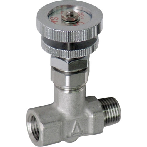 トラスコ中山 ASOH ニードルバルブ チッコロ-α 外×内ネジ型 PT3/8(ご注文単位1個)【直送品】