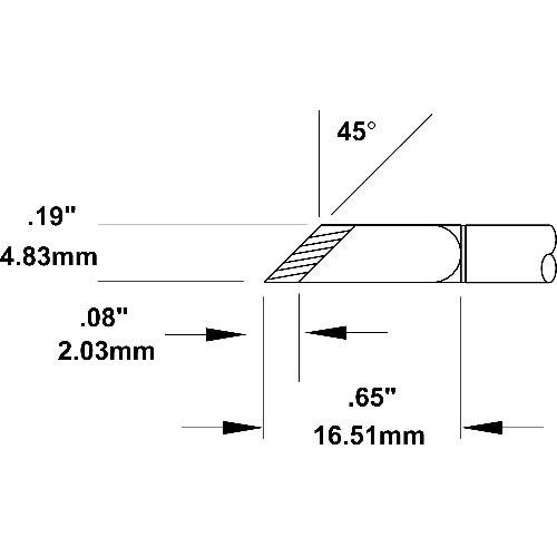 トラスコ中山 メトカル Metcal MXシリーズ チップカートリッジ 147-0759(ご注文単位1本)【直送品】