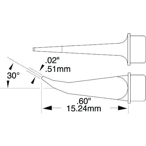 トラスコ中山 メトカル Metcal MXシリーズ チップカートリッジ 147-5508(ご注文単位1本)【直送品】