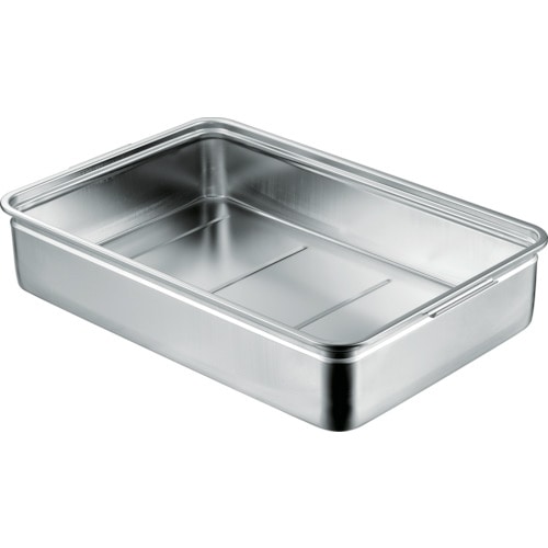 トラスコ中山 スギコ SUGICO 18-8 サニタリー番重バット(取っ手一体型) 中8cm(ご注文単位1枚)【直送品】