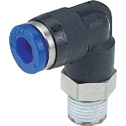 トラスコ中山 ピスコ 耐腐蝕性SUS303相当継手 エルボチューブ6ネジR1/8(ご注文単位1個)【直送品】