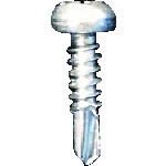 トラスコ中山 MIYAGAWA ミヤガワ ドリルねじコードレックス穴付きナベ ステン 4X40 16本入(ご注文単位1袋)【直送品】