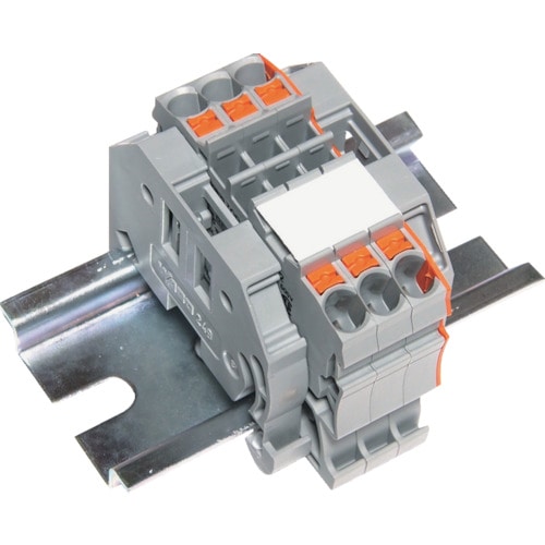 トラスコ中山 TRUSCO スプリング式端子台2線式 3極 電線サイズ0.25~2.5(ご注文単位1個)【直送品】