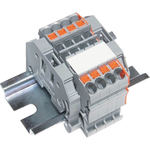 トラスコ中山 TRUSCO スプリング式端子台2線式 4極 電線サイズ0.25~2.5(ご注文単位1個)【直送品】