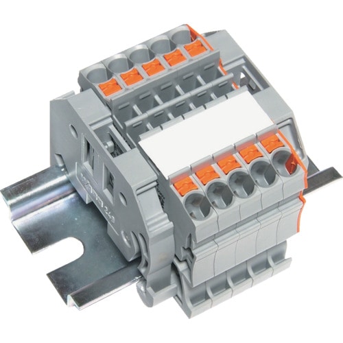 トラスコ中山 TRUSCO スプリング式端子台2線式 5極 電線サイズ0.25~2.5(ご注文単位1個)【直送品】