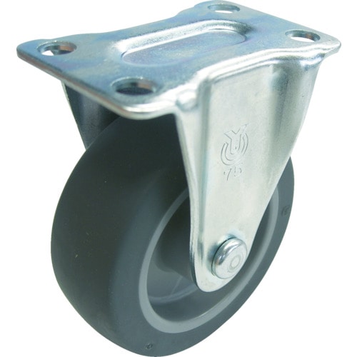 トラスコ中山 ユーエイ プレート式エラストマーキャスター固定100径（ご注文単位1個）【直送品】