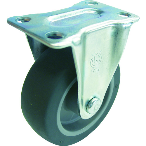 トラスコ中山 ユーエイ キャスター固定車 65径エラストマー車輪 412-7251(ご注文単位1個)【直送品】