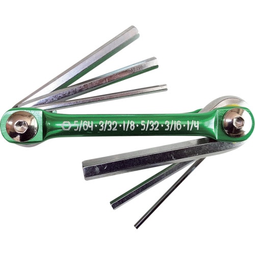 トラスコ中山 ベストツール BEST スリムリブ(インチサイズ六角レンチセット)(ご注文単位1個)【直送品】