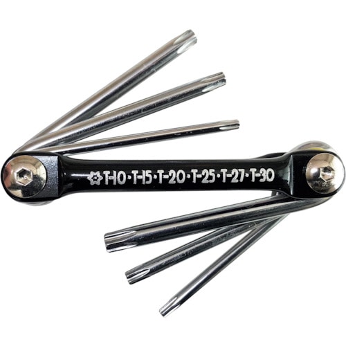 トラスコ中山 ベストツール BEST スリムリブ(トルクスネジ用レンチセット 穴付き)(ご注文単位1個)【直送品】