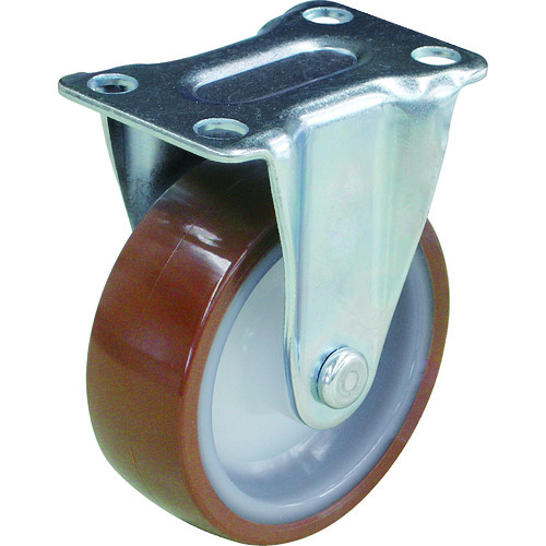 トラスコ中山 ユーエイ キャスター固定車 ウレタン車輪径75(ご注文単位1個)【直送品】