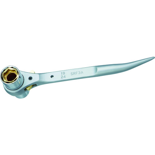 トラスコ中山 スーパー アルミ製 4 サイズラチェットレンチ ショートタイプ インナーソケット:17、19 アウターソケット:21、24(ご注文単位1個)【直送品】