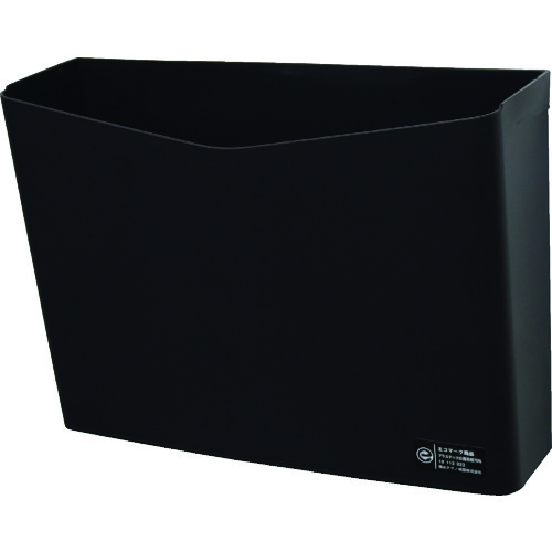 トラスコ中山 積水 リサイクルペーパーポケット フタなし 黒(ご注文単位1個)【直送品】