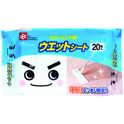 トラスコ中山 レック ウエットシートフローリング用20枚(ご注文単位1パック)【直送品】